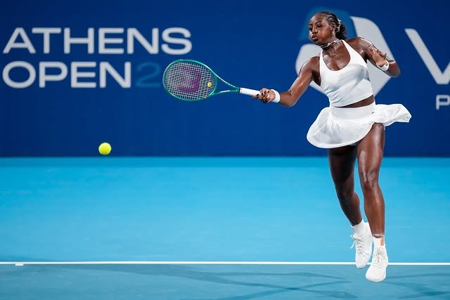 Forehand on the run, Athens Open